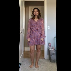 ASOS Rage Lavender Flowy Floral Dress